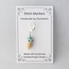 Tiny Glass Ice Cream Stitch Marker - Mint Choc Chip