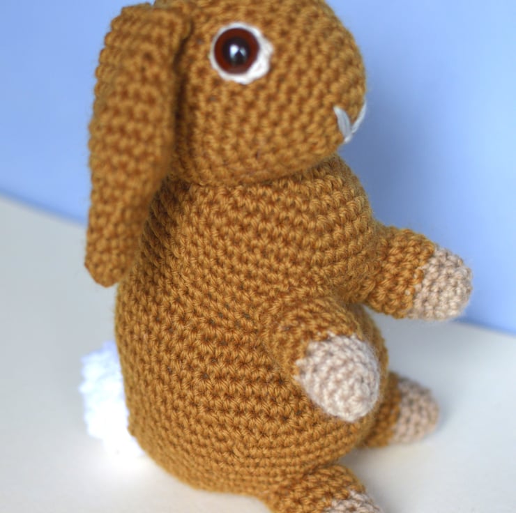 Crochet Holland Lop Easter Bunny CROCHET PATTERN UK Terms Folksy