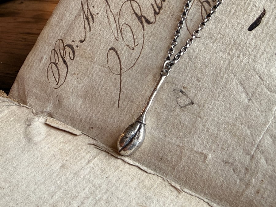 Sterling Silver Baby Plum Necklace 