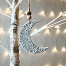 White Moon - Clay Hanging Decoration