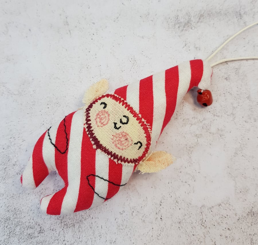 Christmas Candy Cane Elf Hanging Decorations