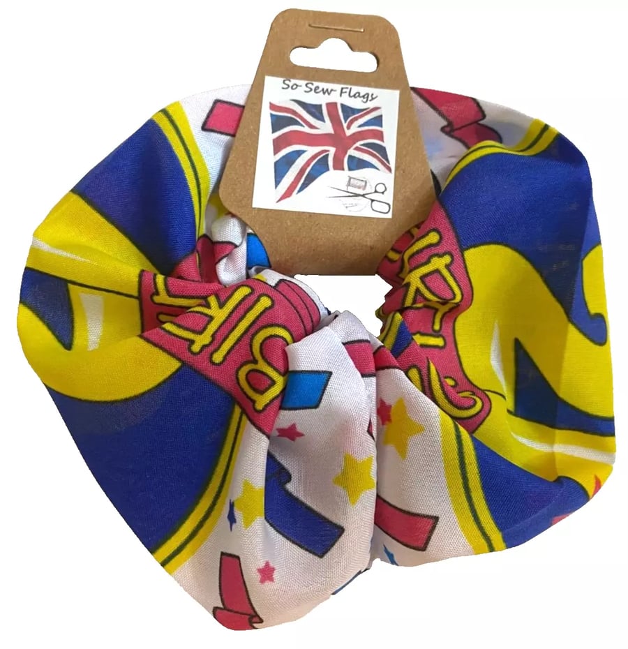 Happy 21st Birthday Flag Hair Scrunchie Scrunchies Accessory Band Elastic