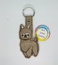 Embroidered Alpaca Keyring design  - Image 1
