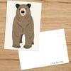 Toby, Postcard with Brown Bear Illustration