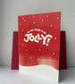 Modern typographic Christmas card pack of six cards with envelopes - Image 3