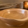 Handturned Small cherry natural edge bowl