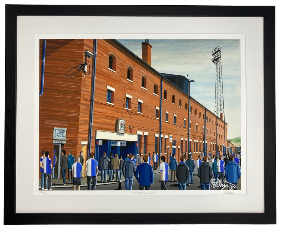 Blackburn Rovers F.C, Ewood Park Limited Edition Framed Art Print (20" x 16")