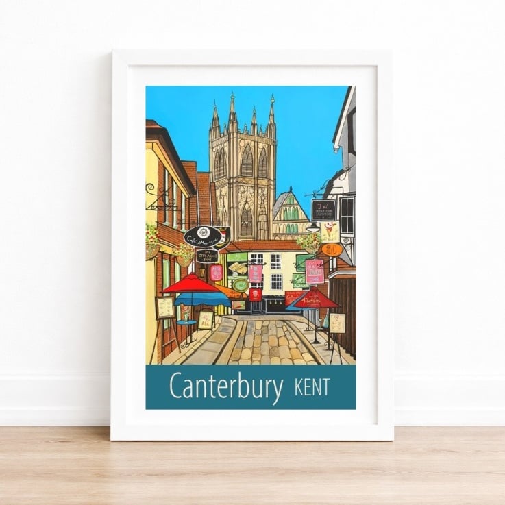 Canterbury Kent travel poster print by Susie West