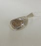 Pendant in Sterling Silver with Freeform Gemstone of Rutilated  Quartz, - Image 4