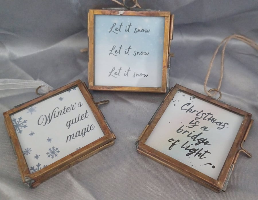 Miniature Framed Christmas Art Prints
