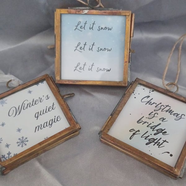 Miniature Framed Christmas Art Prints