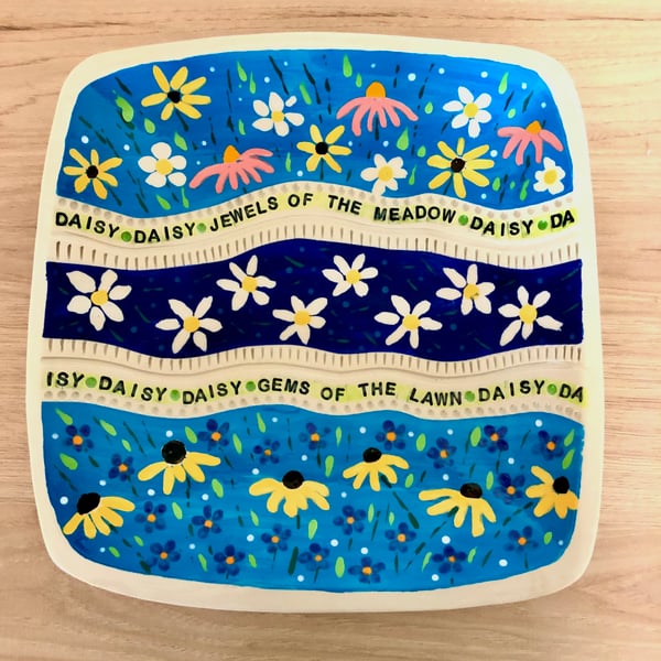 DAISY DISH-LARGE CERAMIC PLATTER