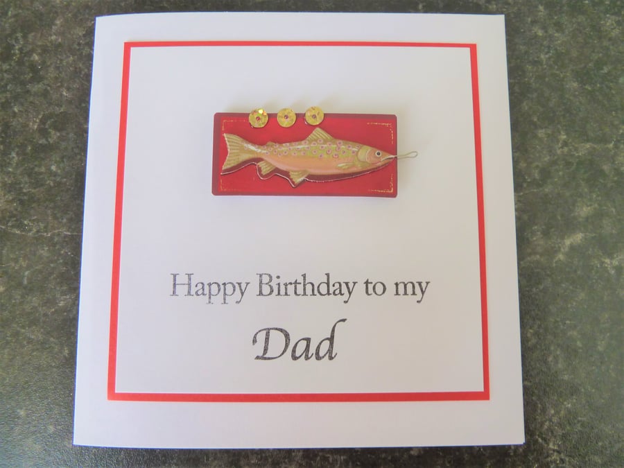 dad fishing birthday card