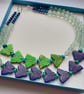 Perfectly Imperfect Howlite Butterfly and Fluorite Statement Necklace - Image 6