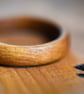 Hand Carved Hawthorn Wooden Ring - Scottish wood Band, Unique Anniversary Gift