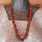 Longer length polymer clay necklace