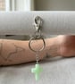 Minimalist Soft Green Stone Cross Keychain - Ritual-Craft Talisman