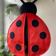 Velvet Ladybird Shaped Cushion Ladybug Pillow Nature Insect Inspired Garden 