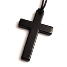 Shungite Christian Cross Pendant Necklace - EMF Protection & Healing