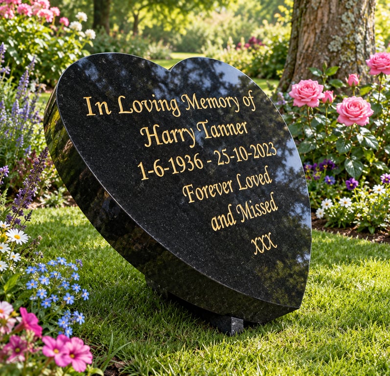  Memorial Heart Grave Marker Grave Stone Heart  Headstone 