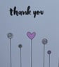 Thank You Card - Pink & White Sequins - Image 4