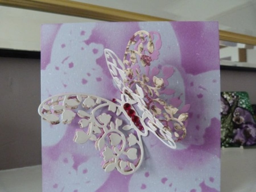 Large Butterfly Birthday Card for any occasion