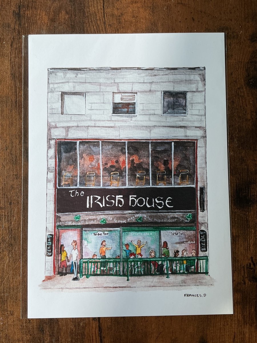 Irish House Pub watercolour print