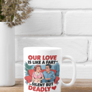 Funny Love Mug, Cheeky Anniversary Gift with Free Coaster