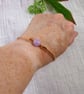 Bangle, Copper and Amethyst Bracelet. Size 21cms - Image 3