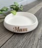 Personalised White Round Trinket Dish - Custom Name Gift