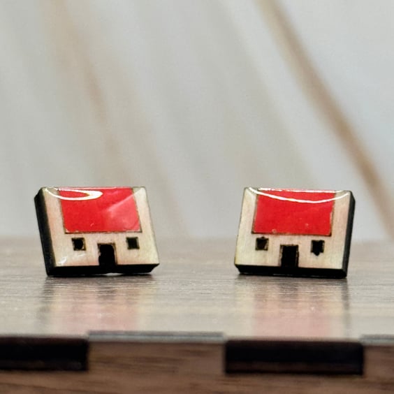 Bothy Red Roof Stud Earrings