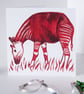 Okapi Artwork Blank Greeting Card - 15 x 15cm - Image 1