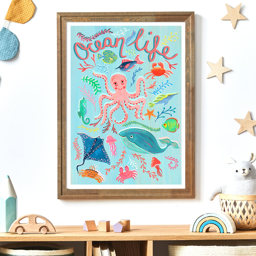 Sea Life Ocean Art Print