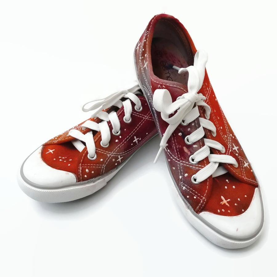 Hand Dyed Galaxy Inspired Shoes Size UK 7 (40)