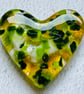 Fused glass Spring love heart