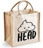 Sht Head ( poo Head) -  Midi Jute Bag  - Image 2