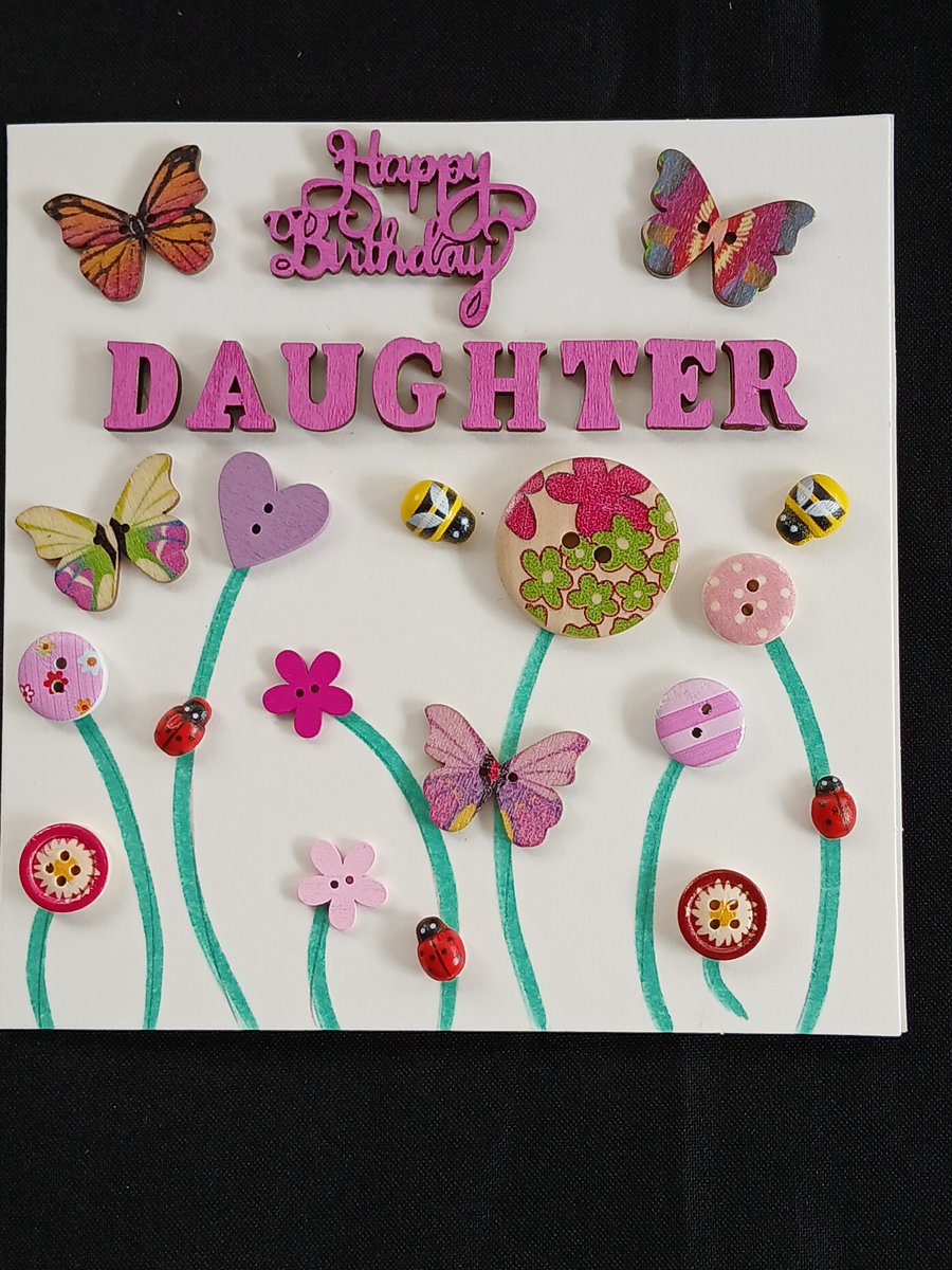 Handmade, Daughter birthday card
