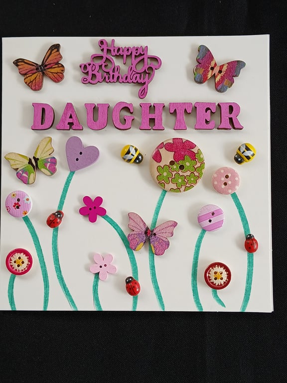 Handmade, Daughter birthday card