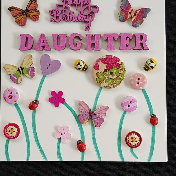 Handmade, Daughter birthday card