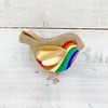 Handmade Wooden Rainbow Bird Gift