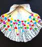 Heart Flowers Painted on Shell, LGBTQ Art Gift, Birthday, Anniversary, 50 Hearts - Image 2