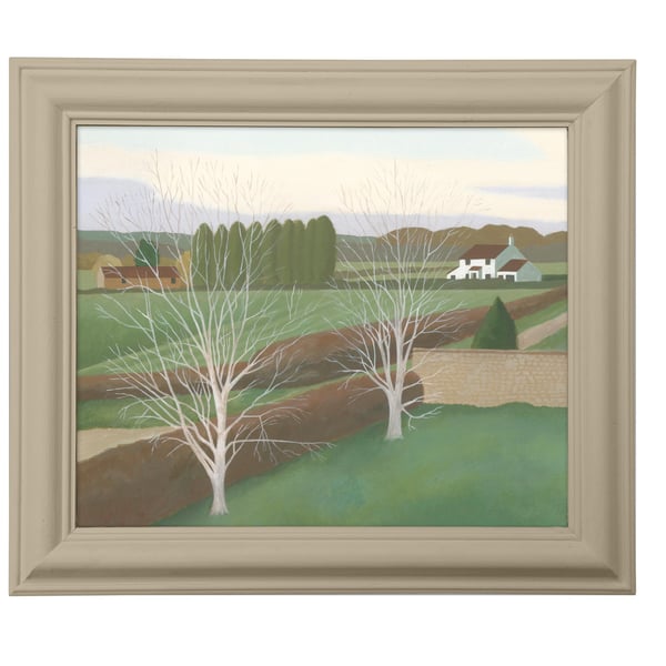 View from Lower Hedge Farm (Original Painting, Landscape, 10 x 12" Canvas Board)
