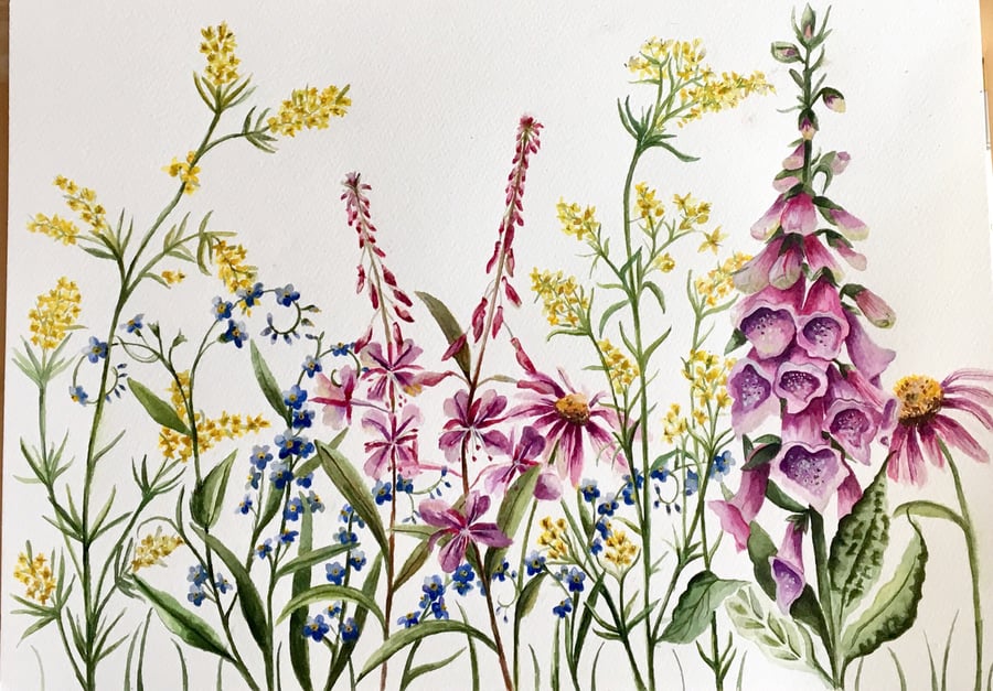 Wildflower watercolour print