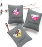 freehand embroidered lavender bag sachet hanging decoration  - Image 3