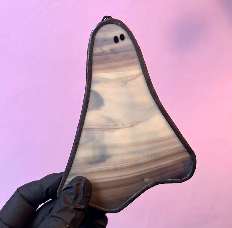 Adopt a Stained Glass Ghost - Burnt Cream