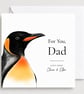 Personalised Penguin Father's Day Card