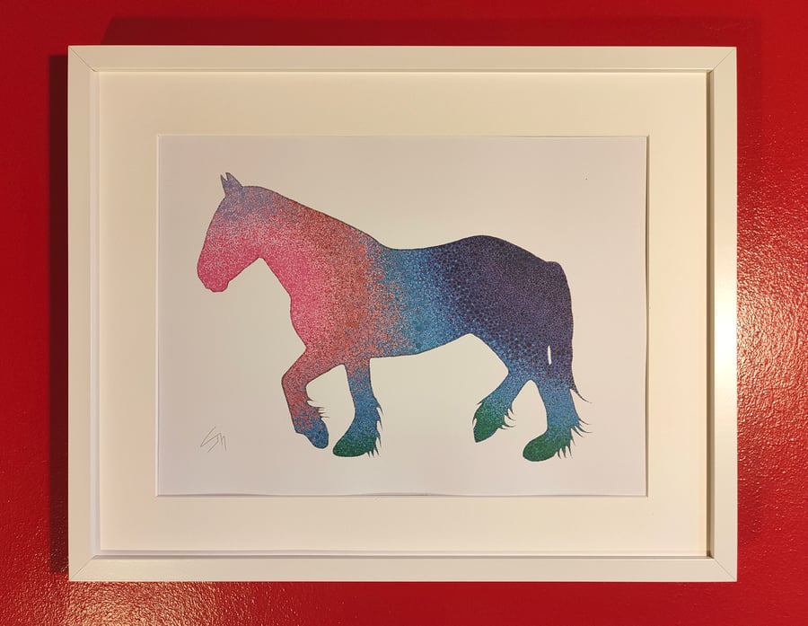 Clydesdale Horse 'Jock' A3 Print