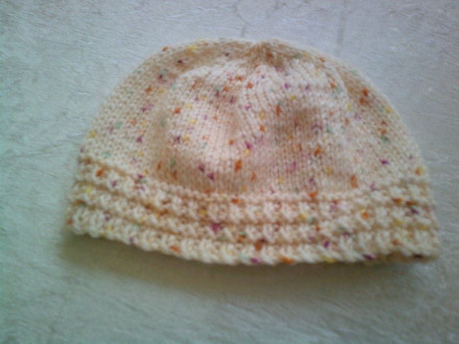 Cream with Rust coloured Flecks Hat