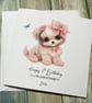 Dog Birthday Card for Girl Happy Birthday Daughter Granddaughter Niece - Image 3