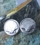Handmade Silver Pewter Cufflinks, Scallop Shell Design - Image 2